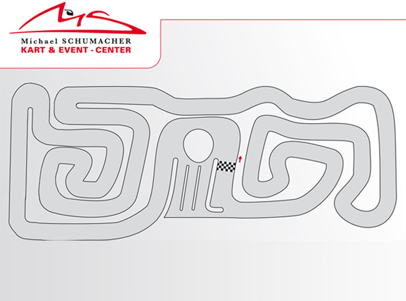 MS KartCenter Indoor Kartbahn Streckenplan